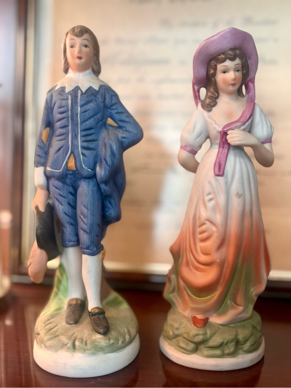 Vintage Porcelain Figurine Set - Pinkie and Blue Boy